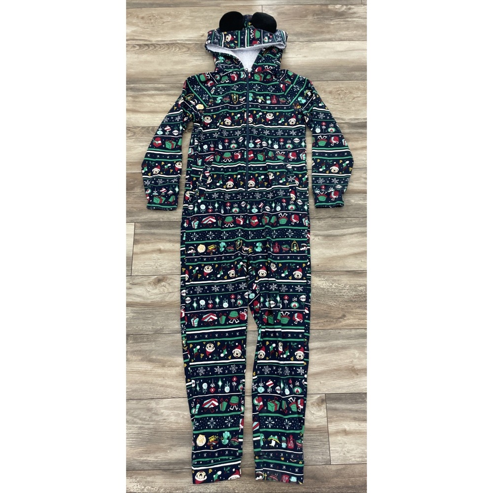 Disney Parks 2020 Mickey Mouse Holiday Christmas One Piece Pajamas Small